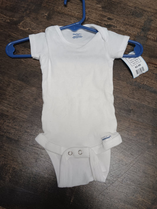 white gerber Onesie, 3M G