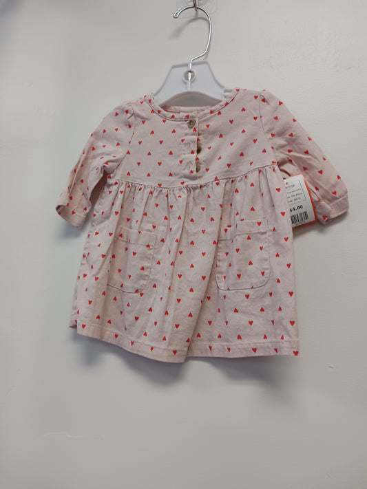 Pink/Red Heart Old Navy Dress, NB G
