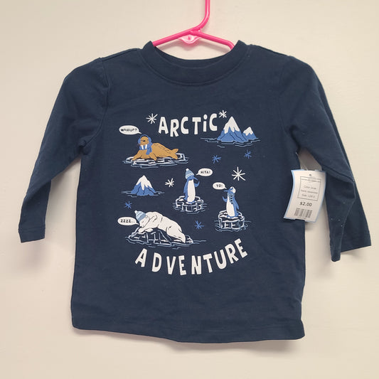 blue Garanimals Long Sleeve Arctic Adventure Shirt, 12M B