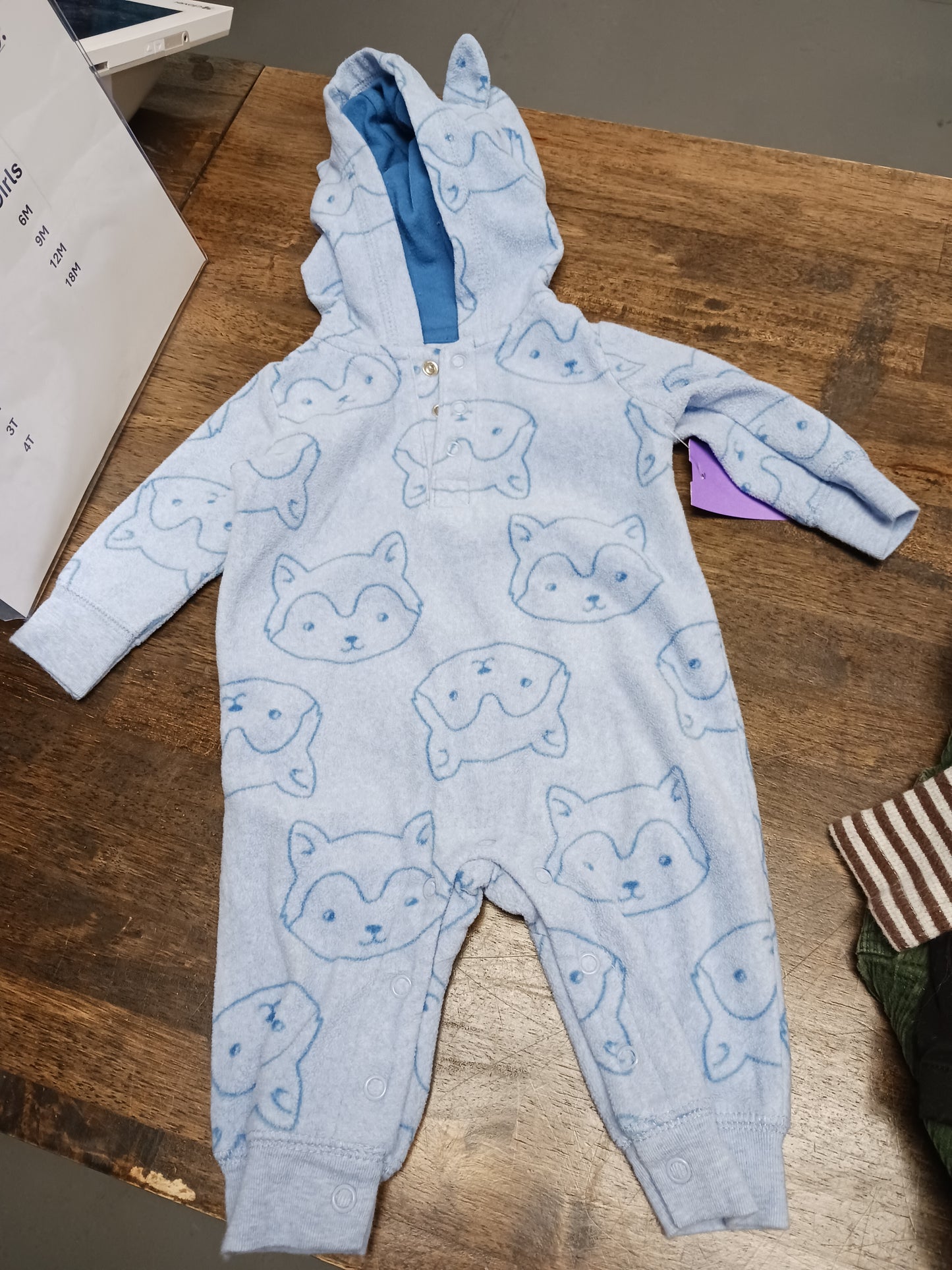 blue just one you Hooded Fox One piece outfit, 3M B