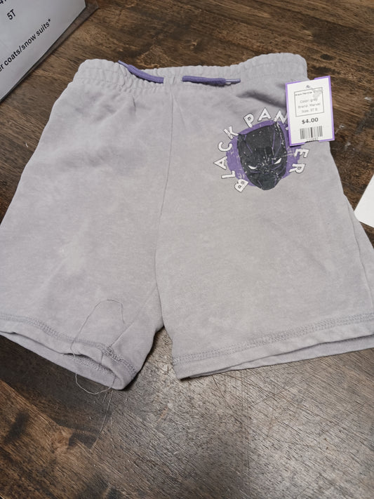 grey Marvel Black Panther Shorts, 5T B