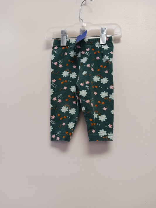 Green Child of Mine Flowered Pants 3/6m, 3M G
