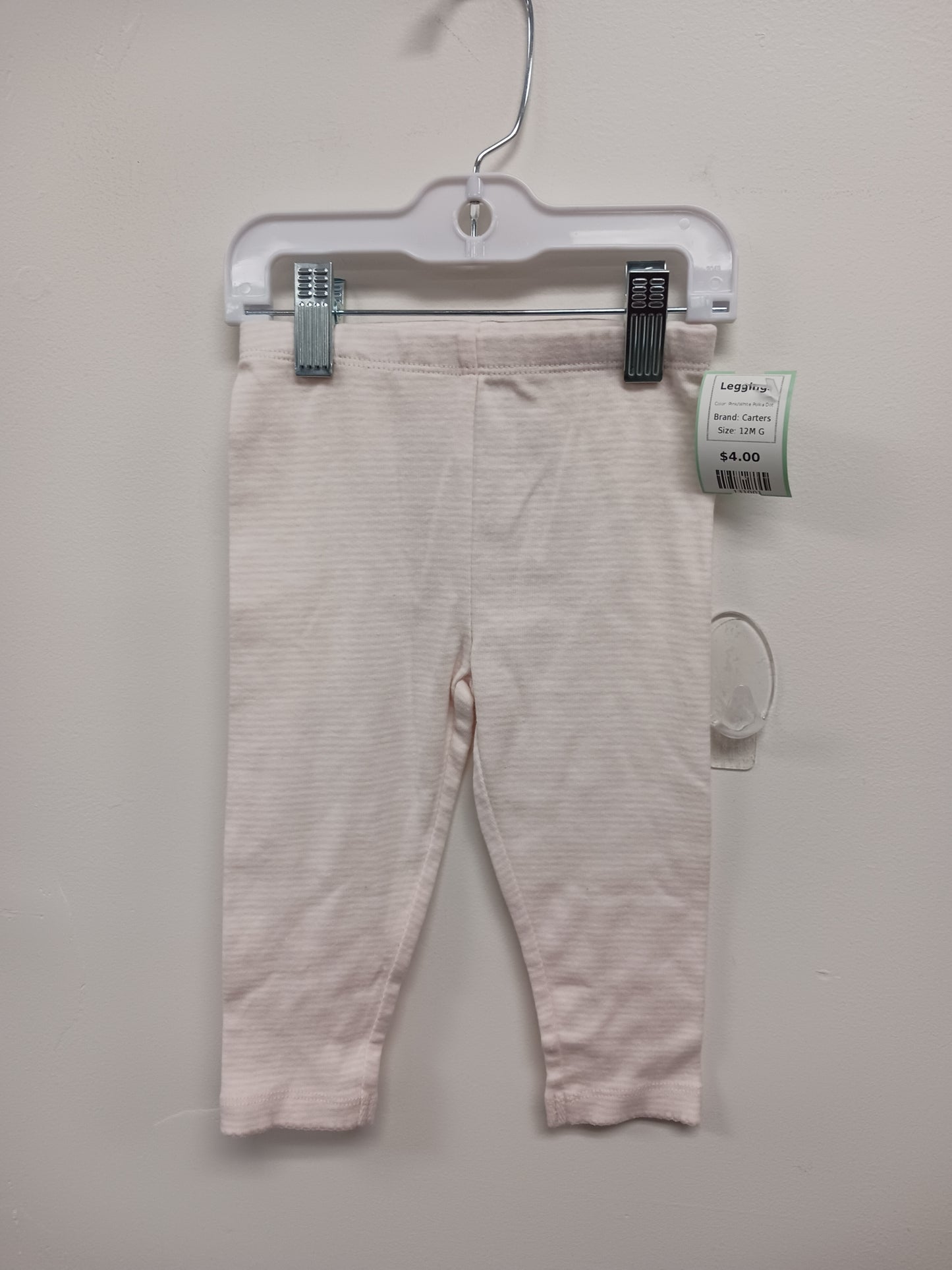 Pink/White Polka Dot Carters Leggings, 12M G