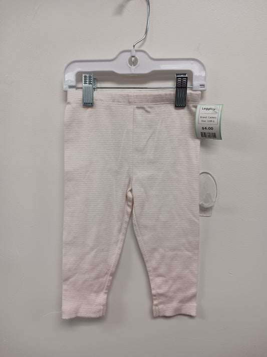 Pink/White Polka Dot Carters Leggings, 12M G