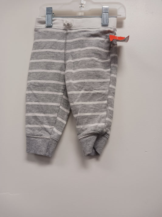 Grey/White Striped Carters Pants, 6M B