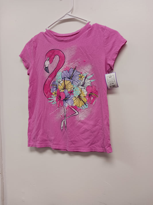 Pink Flamingo/Flower Childrens Place Shirt, 10 G