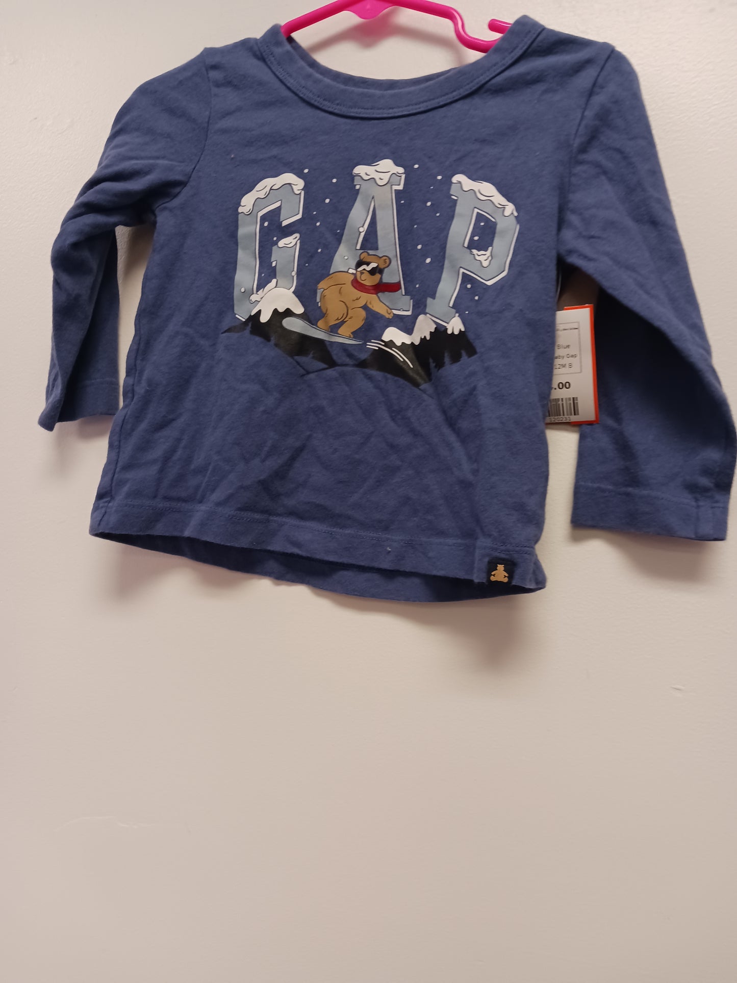 Blue Baby Gap Long Sleeve Snow Boarding Shirt 12/18m, 12M B
