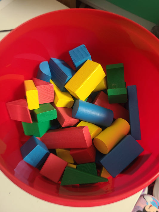 Bucket Of Wooden Blocks