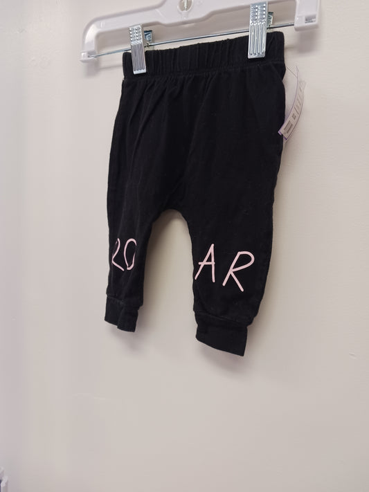 Black/Pink Roar Okie Dokie Pants, 3M G