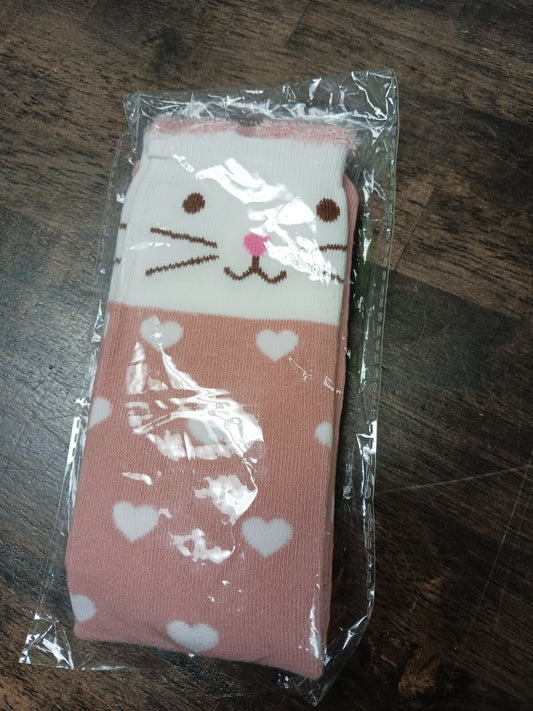 pink  Cat Knee Highs, 9M G