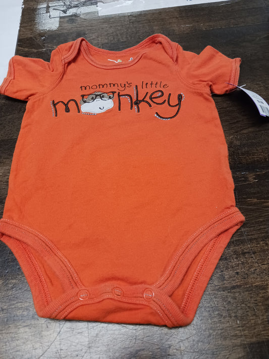 Orange Monkey Jumping Bean Onesie, 3M B