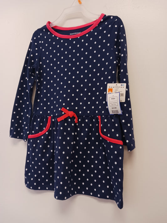 Navy/White Polka Dot Healthtex Dress, 4T G