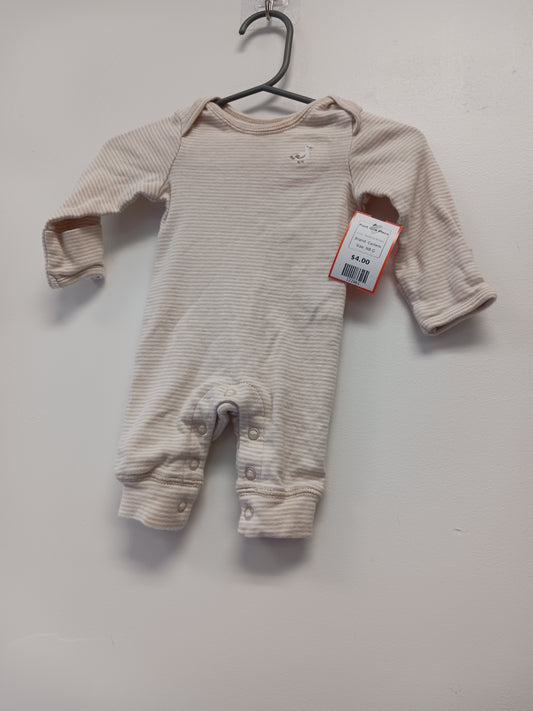 Tan/White Striped Carters Pant One Piece, NB G