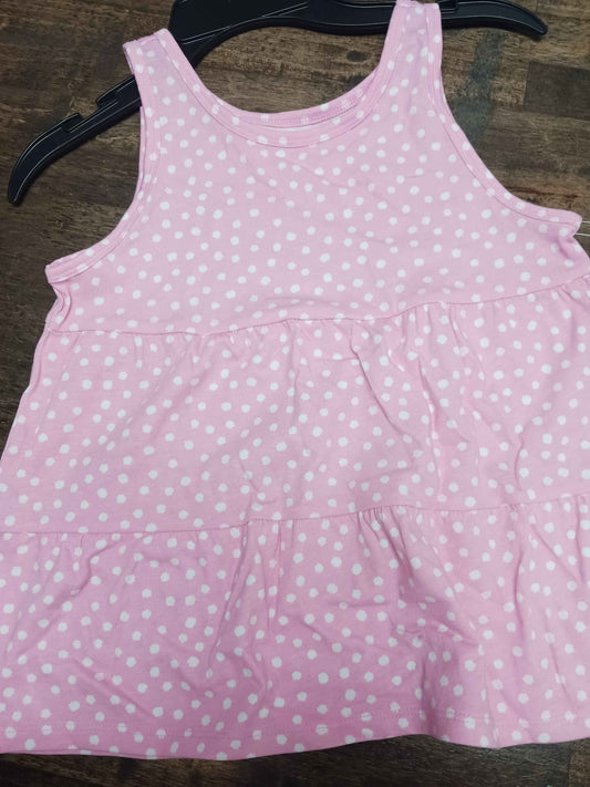 pink Wonder Nation Poka Dot Sleeveless Top, 7G