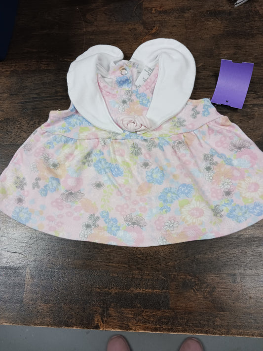 pink Laura Ashley Flowered Dress 0-3m, NB G