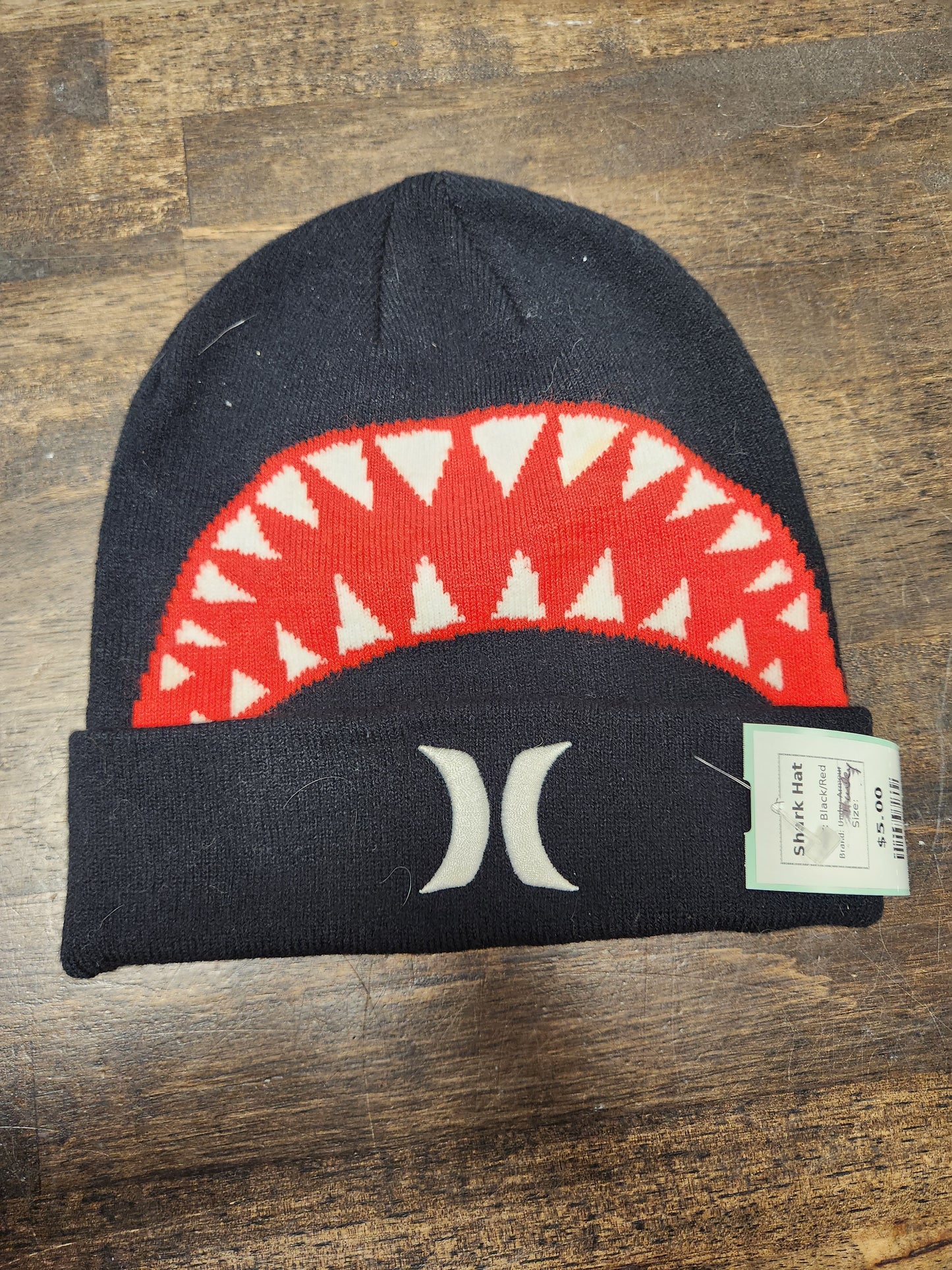 Black/Red Hurley Shark Hat