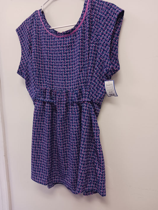 Navy/Pink Motherhood Maternity Maternity Shirt, Large