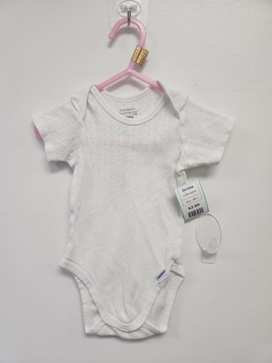 White Modern Moments Onesie, 3M G