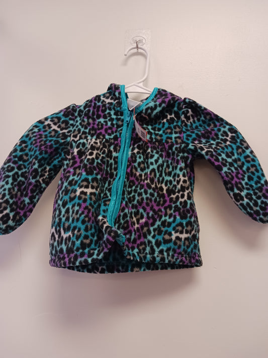 blue/purple Kidgets Fleece Cheetah Jacket, 18M G