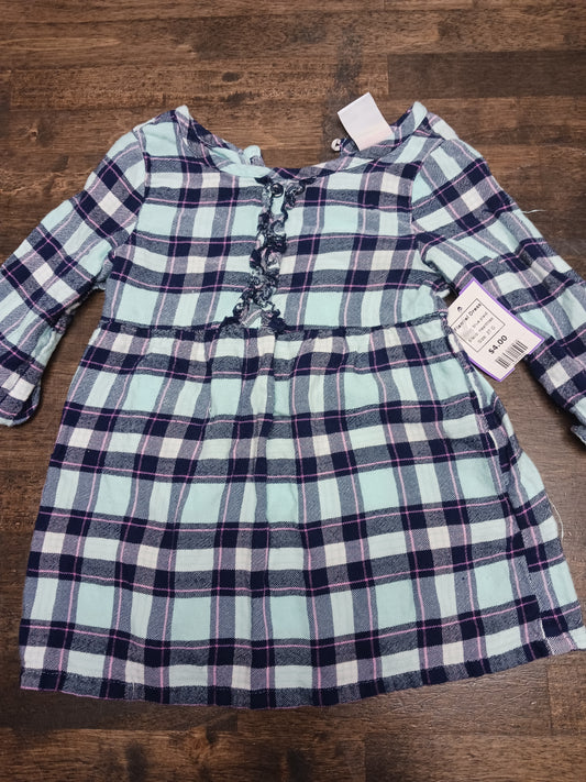 blue plaid Healthtex Flannel Dress, 3T G