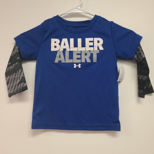 Blue/Black Under Armour Longsleeve Shirt, 2T B