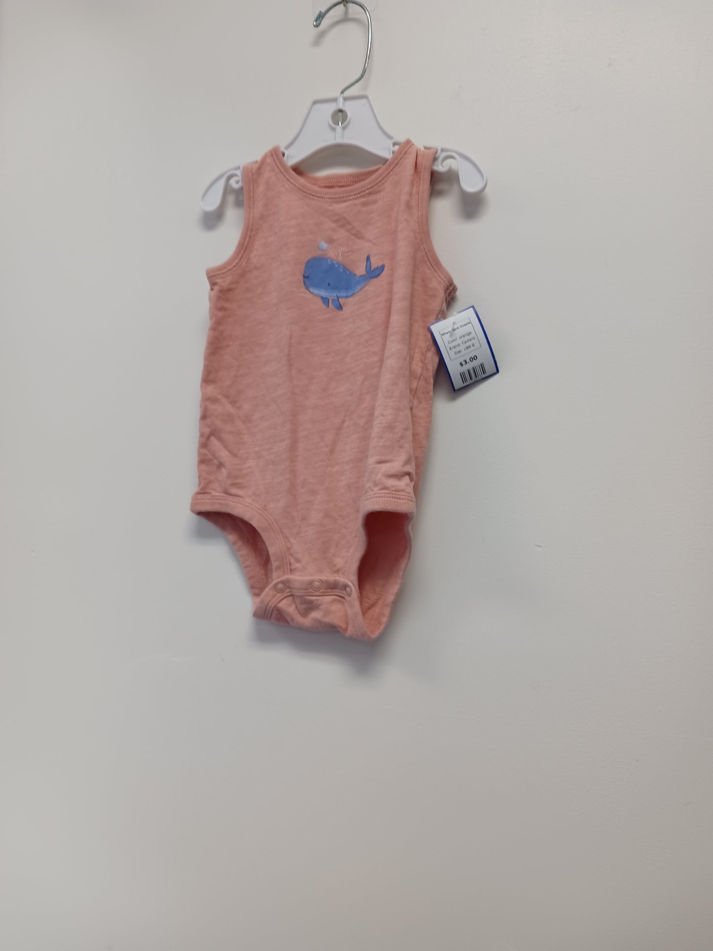 orange Carters Whale Tank Onesie, 18M B
