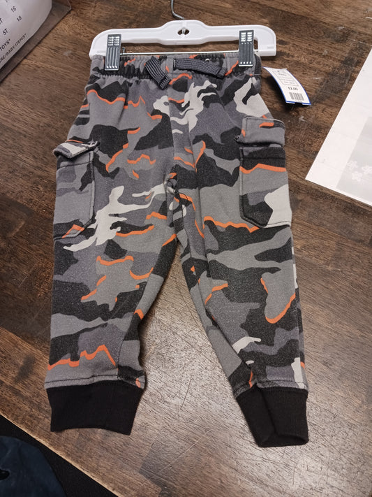 Grey/Orange Camo Garanimals Pants, 18M B