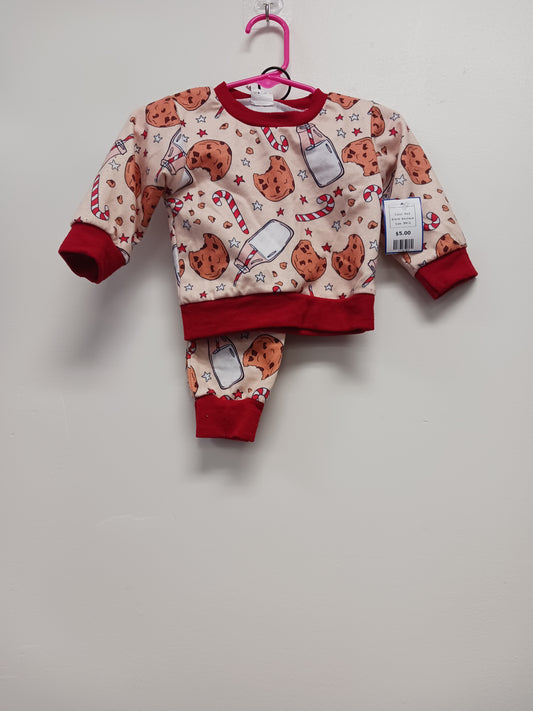 Red Boutique 2 Piece cookies & Milk PJS, 9M G