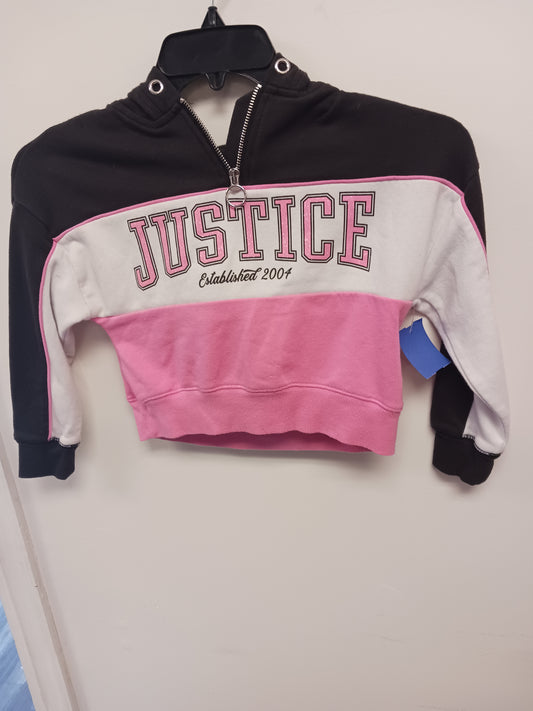 black/pink/white Justice 1/4 Zip Jacket 5/6, 5T G