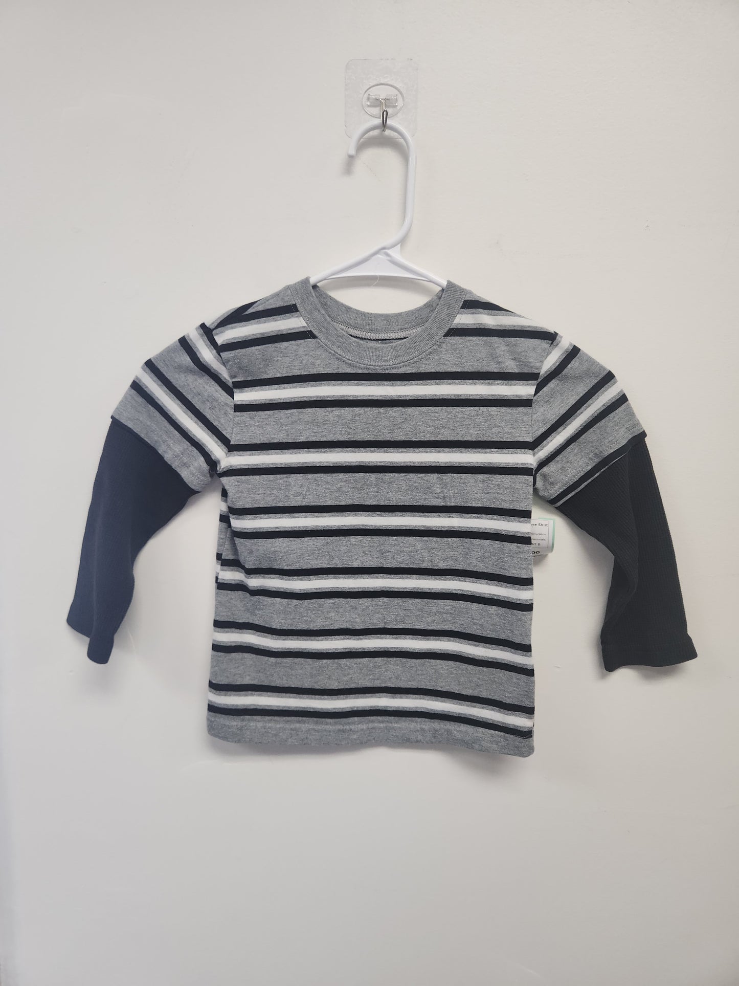 Black/Grey/White Garanimals Longsleeve Shirt, 4T B