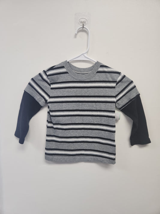 Black/Grey/White Garanimals Longsleeve Shirt, 4T B