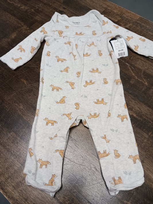 grey Carters One Piece Fox Outfit 3-6m, 3M G