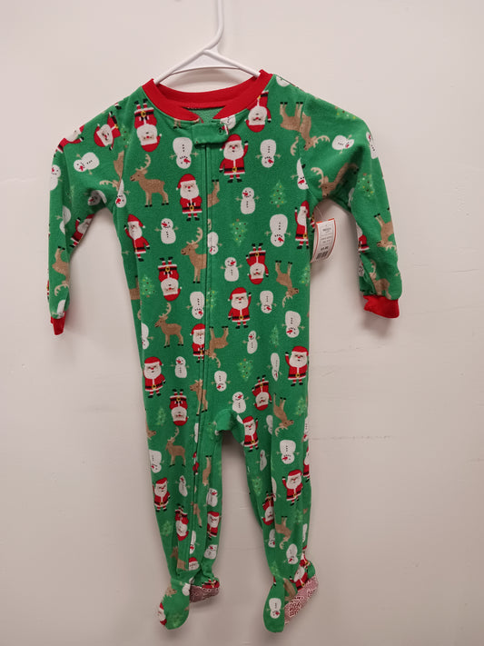 Green Christmas Carters Sleeper, 3T B