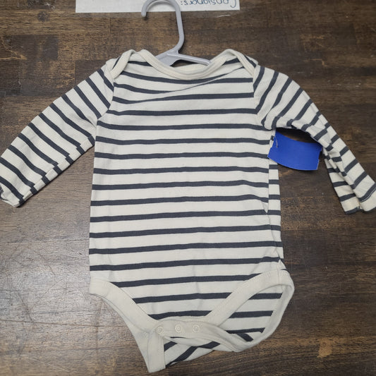 grey/white Cat & Jack striped onesie, 6M B