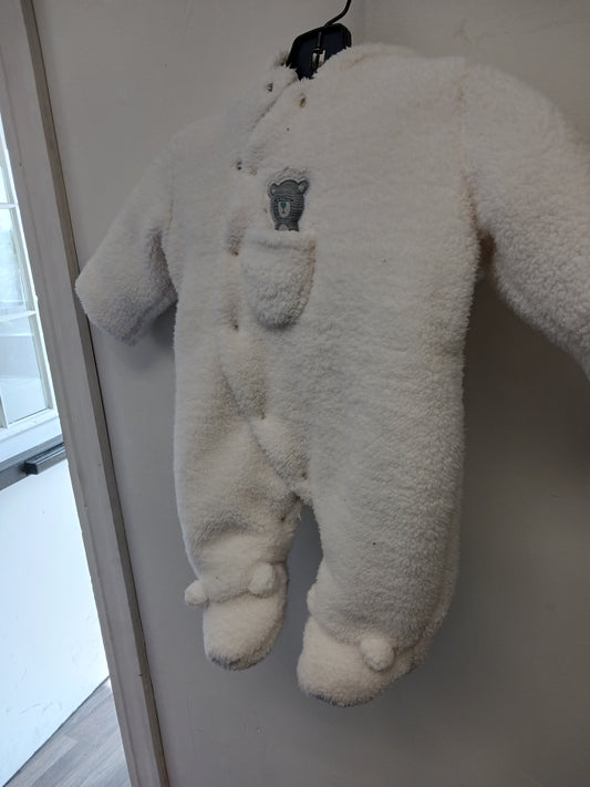White/Grey Bear  Snow Suit, NB B