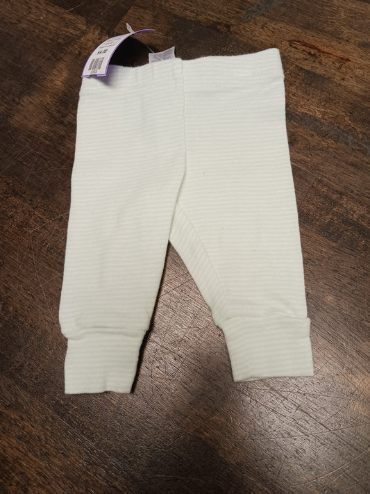 Green/White Striped Carters Pants, NB G