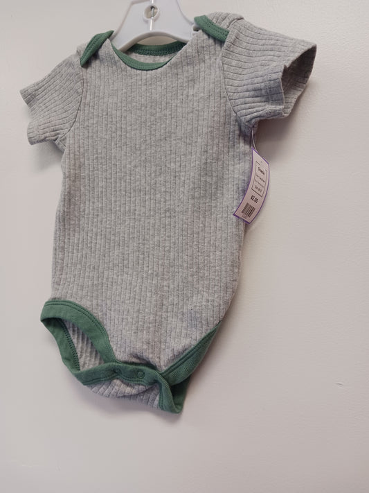 Grey/Green Members Mark Onesie, 6M B