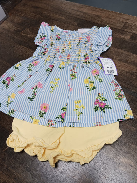 Blue/Yellow Flower Penelope Mack Outfit, 12M G