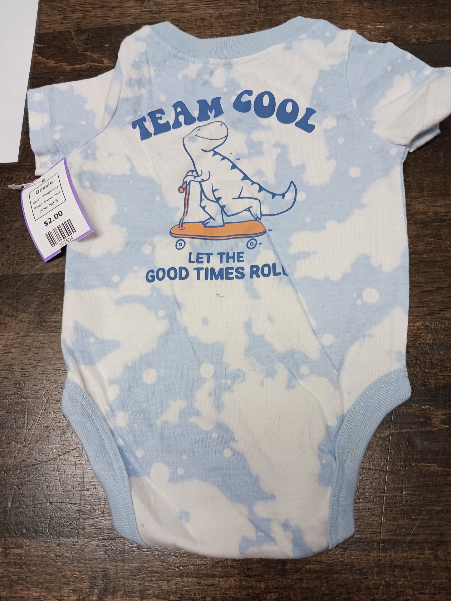 Blue/White Garanimals Onesie, NB B