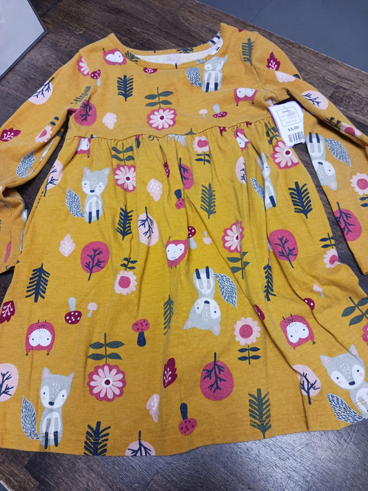 Yellow Animal Wonder Nation Dress, 5T G