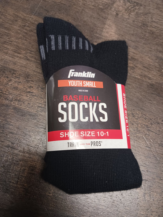Black Franklin Baseball Socks, 10-1