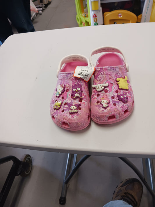 Pink Hello Kitty Crocs Rubber Shoes, 12C G