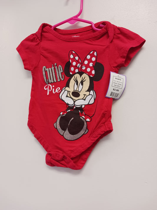 Red Minnie Disney Onesie, 6M G