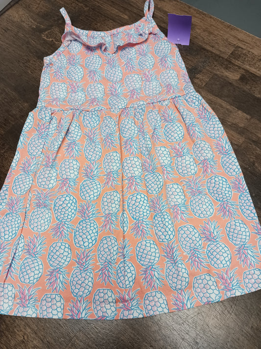 pink Carters Pineapple Tank Dress, 4T G