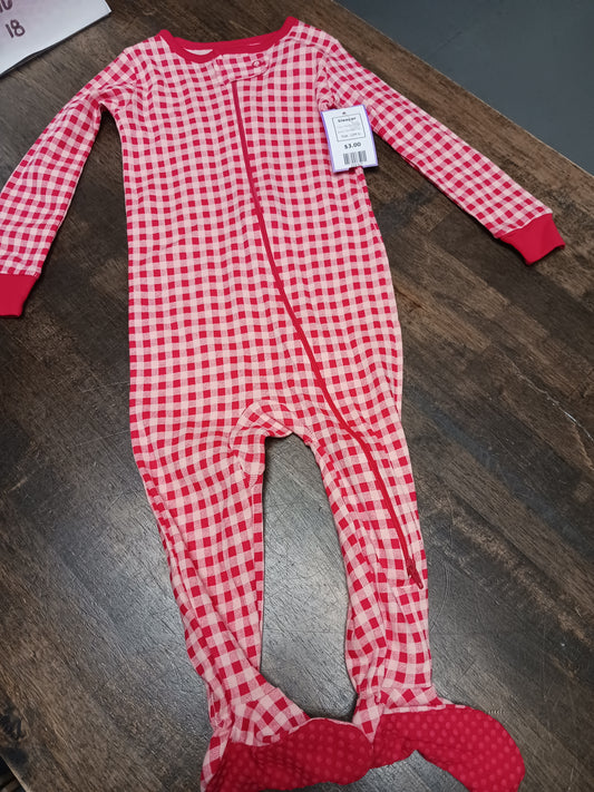 Red/Pink Plaid Members Mark Sleeper, 12M G