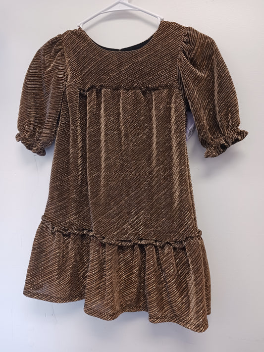 Gold/Black Wonder Nation Dress, 6 G
