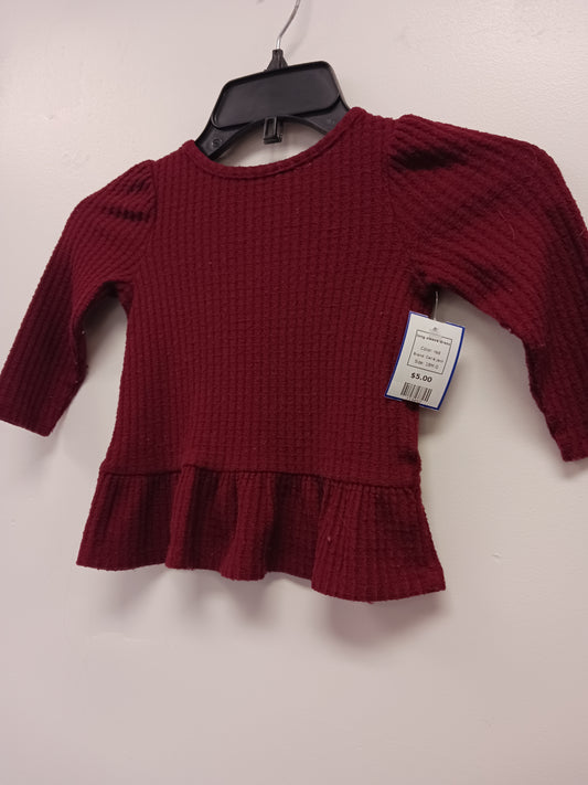 red  Cat & Jack long sleeve dress, 18M G