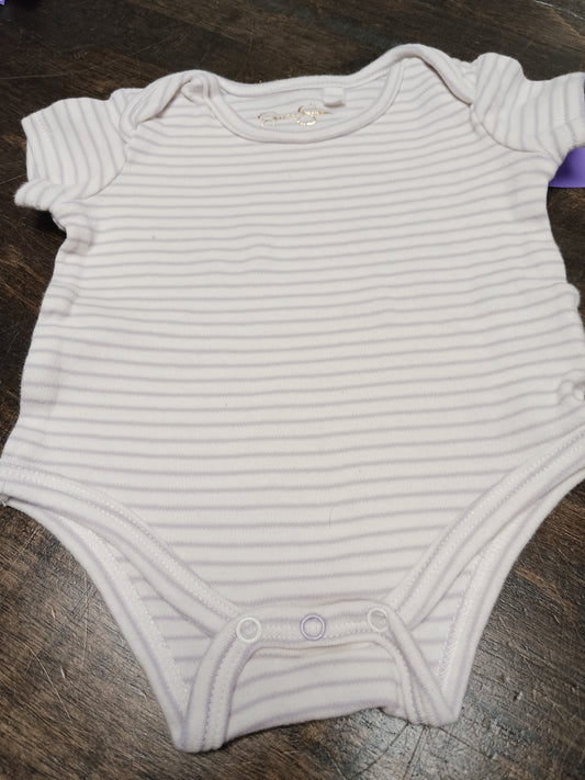 Purple/White Striped Jessica Simpson Onesie, NB G