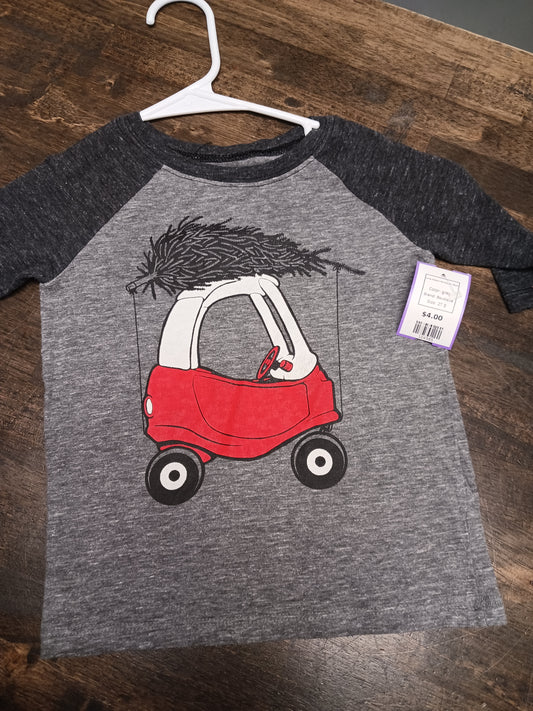 grey Boutique Long Sleeve Christmas Tshirt, 2T B