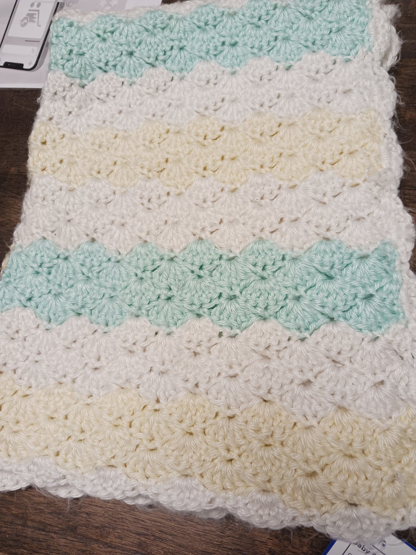 white/multi  Baby Blanket